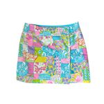 Lilly Pulitzer Womens Multi Patchwork Reversible Skirt Sz 4 Photo 2