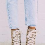 These Three Boutique Sherpa Heel Combat Lace Up Boots  Photo 0