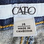 Cato  Size 14 Cropped Ankle Dark Wash Blue Denim Jean with Stretch Straig… Photo 8