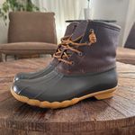 Sperry Saltwater Brown & Black ‘Tan’ Leather Duck Boot Photo 1