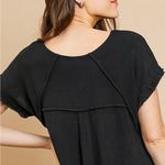 Umgee  Black Dress or coverup and raw hem bottom M Photo 3