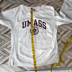 Champion  UMASS‎ Reverse Weave Crew Neck Heavyweight Sweatshirt Large Gray Cotton Photo 8
