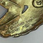 Vintage Leather Shop Women’s Dark Brown Designer Belt with Gold Buckle Size M Black Size M Photo 4