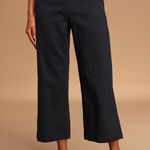 Charlie Holiday Womens Size 2  Joelle Navy Blue High Waisted Linen Pants NWT Photo 1