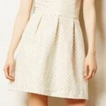 Moulinette Soeurs Anthropologie Marli Dress Cream Jacquard Optional Straps Sz 10 Photo 0