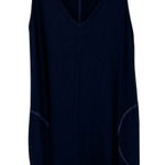 Feel the Piece Terre Jacobs Womens Summer V-Neck Pocket Tank Dress XS/S Navy Photo 0