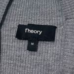 Theory Leenda Wool Turtleneck Top Women’s Medium Gray Short Sleeve Office Basic Photo 9