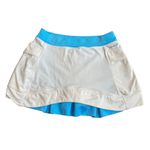Nike Retro Tennis Skort Size M White and Aqua Blue Y2K With Pockets Photo 4
