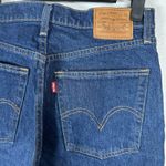 Levi's  Premium Ribcage Straight Jeans Womens Size 29 Dark Wash Denim Button Fly Photo 5