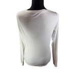 Pact  Womens V-Neck Long Sleeve‎ T-Shirt Organic Cotton White Top Photo 2
