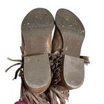 Not Rated  Brown Faux Suede Fringe Booties Photo 2