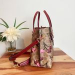 Coach NWT ‎ Mollie Tote Bag 25 In Signature Canvas With Cherry Print Photo 2