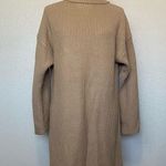 WAYF Culver Turtleneck Long Sleeve Sweater Dress in Camel Size XS NWT Photo 2