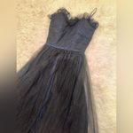 NEW GHRAIL Brielle Black Mesh Strapless Midi Dress Sz XS Photo 4