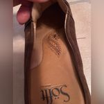 Sofft Brown Suede Slip On Mules Maroon Paisley Design Leather Onlay Women's; 9.5 Photo 6