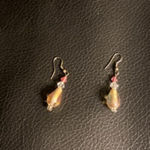 Handmade  Pink Dangle Earrings Gold Tone Lightweight & Feminine Photo 2