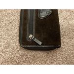 Juicy Couture Vintage Y2K Black Velvet Crown Rhinestone Pouch Zipper Wallet Photo 5