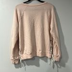 Aerie Women's XL Pink Long Sleeve Lace Up Casual Comfort Sweater Photo 3