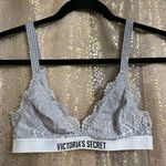 Victoria's Secret  gray lace rhinestone strap bralette, S Photo 0