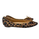 Schutz  Leopard Print Pointed Toe Ballet Flats Size 37 US‎ 7 Photo 6