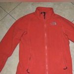 The North Face Womens Vintage Size Small Red Zipper Sweatshirt Fleece Jacket Photo 0