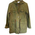 BP  Green Cotton Hooded Drawstring Zipper Pocket Cargo Utility Jacket Size Medium Photo 1
