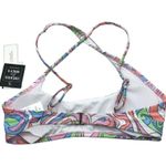 Salt + Cove Bikini Top Juniors Printed Crisscross Retro Waves Purple Colorful S Size undefined Photo 2