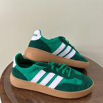 Adidas Forest Green and White Trainers Photo 2