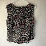 Vintage New Frontier Skirt Top Set Vintage Large Paisley Floral Rayon Western Black Photo 11