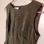 Dana Buchman  Dresses Size 4 Dark Olive Green Belt 100% Silk Career Midi Dress Photo 1