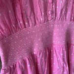 Love Shack Fancy  Jaislyn Cherry pink crochet-trimmed polka-dot mini NWT Photo 4