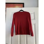 East 5th ‎ WOMEN RED SWEATER long sleeved v necked SIZE Medium Beaded Sequin Photo 4