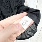 Madewell Shirt Women Size XS Black Cotton V-Neck Tie Collar Sleeveless Blouse Photo 2