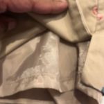 Liz Claiborne  Women 12 Tan Colorful‎ embroidered Flowers Lined Carpi Pants Y2K Photo 4