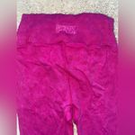 PINK - Victoria's Secret hot pink VS PINK tie waist workout leggings Photo 1