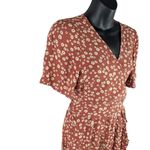 Madewell Floral Wrap Front Romper Daisy Field Short Sleeve Women’s 10 Shorts Photo 4