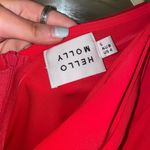 Hello Molly Red Ruffle One Shoulder Dress Photo 3