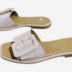 Seychelles  Manhattan Suede Slide Sandal Womens‎ Size 7.5 Blush Pink Buckle Shoes Photo 0
