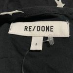 RE/DONE The 80s Silk Star Print Sleeveless Black Ruffled Mini Dress Size L NWT Photo 5