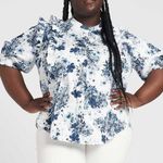 Universal Standard x Erdem Kalina Short Sleeve Ruffle Shirt Photo 0