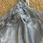 Victoria's Secret Baby Blue Satin Vintage Slip Lace Dress Photo 3