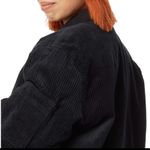 Women’s Black Corduroy Bomber Jacket Sz M NWT Fall Winter Coat Outerwear Size M Photo 2