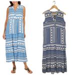 Mlle Gabrielle New  Womens Size Small V Neck Sleeveless Midi A Line Dress Blue Photo 1