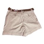 One 5 One Khaki SHORTS + Brown Braided BELT Women's Size 10 US Set Stretch NWT Photo 1