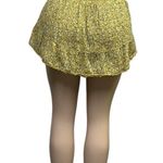 Aeropostale  Yellow Floral High Waisted Smocked Ruffle Shorts Skort Juniors Large Photo 1