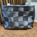 Harveys Y2K Seat Belt Woven Zipper Closure Gray Tote Shoulder Handbag Photo 3