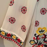 Endless Rose  Floral Embroidered Tunic Top Women's M White Boho Hippie Dainty Photo 5
