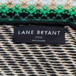 Lane Bryant  Striped Stitch Sweater Tank Crocheted Square Neck Neutral Pullover Photo 8