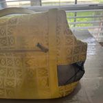 Yellow Vented Vintage Pet Carrier Tote Photo 7