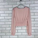 Wilfred Aritzia  Wistful Blouse in Coral Blush Size S Photo 9